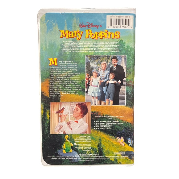 Mary Poppins Walt Disney Masterpiece Collection VHS Clamshell - Picture 2 of 2